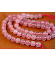 Pembe Kuvars Taşı YARIM Dizi 6mm (18cm uzunluğundadır)