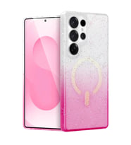 Durukar® Samsung Galaxy S25 Ultra Pummel Shiny Magsafe Kapak - Pembe