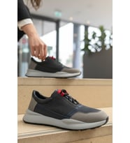 Enoch Erkek Sneaker - Karma Materyal Dokulu Esnek Tabanlı Şehir Ayakkabısı ve Dinamik Tasarım Bağcıklı Yürüyüş Ayakkabısı