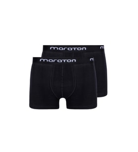 Maraton 2'Lİ Erkek Siyah Boxer