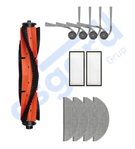 ROBOROCK S8 PRO/S8 PRO+/Q8+/Q8 MAX PRO+ Uyumlu 1 Ana Fırça 4 Yan Fırça 2 Filtre 4 Mop