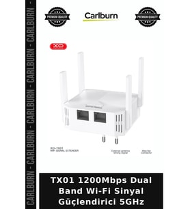 TX01 1200Mbps Dual Band Wi-Fi Sinyal Güçlendirici 5GHz İnternet Hızı Küçük Boyut Çift Bant
