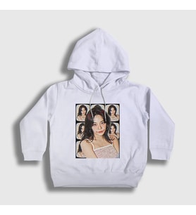 Presmono Unisex Çocuk Beyaz Poster V2 Kim Sejeong Kapüşonlu Sweatshirt 524328tt (Beyaz)