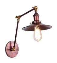 RİOLİGHT RETRO BAKIR ESKİTME HAREKETLİ BAŞLIK APLİK ÇAP:22CM (Siyah - Beyaz)