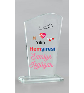 Hemşireye Özel Hediye  Kristal Ödül