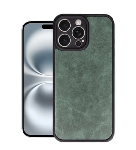 iPhone 16 Pro Max Kılıf Aras Deri Kapak - Koyu Yeşil