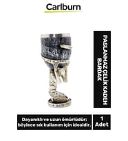 Özel Tasarım Dekoratif Şık Hediyelik Sevgili Arkadaş Paslanmaz Çelik Kadeh Bardak 18*7 Cm