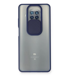 Mi 10T Lite Kılıf Palm Buzlu Kamera Sürgülü Silikon - Lacivert