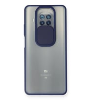 Mi 10T Lite Kılıf Palm Buzlu Kamera Sürgülü Silikon - Lacivert