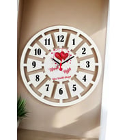 En Güzel Sevgili Hediyesi Duvar Saati 40cm 013 (Beyaz)