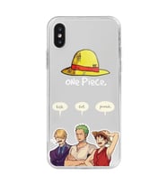 Iphone X ve XS Uyumlu One Piece Karakterler Tasarımlı Şeffaf Telefon Kılıfı