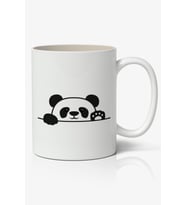 Sevimli Panda Baskılı Kupa Bardak Baskılı Kahve Kupa Bardak