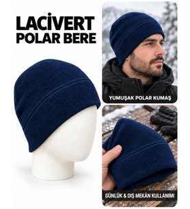 Unisex Polar Bere, Kadın ve Erkek Uyumlu, Kışlık Yumuşak Polar Bere