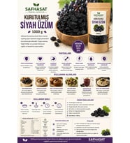 Safhasat Kurutulmuş Siyah Üzüm 1000 g