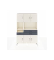 Arges Dolap 9 Raflı 3 Çekmeceli 6 Kapaklı 132x30x195 Aytaşı-Aytaşı/Antrasit