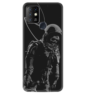 INFINIX Hot 10 Kılıf Silikon Desen İskelet Astronot 1613