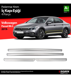 VW Passat B8.5 Krom İç Kapı Eşiği 4 Parça 2019-2023