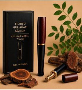 Pipsan Kalıcı Filtreli Gül Ağacı Ağızlık (Kahverengi)