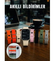 Dokunmatik Akıllı Saat Bluetooth Arama Sağlık Takipli 7 Değiştirilebilir Kordonlu Saat