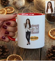 Kişiye Özel Karikatürlü Kadın Öğretmen Kupa Bardak Öğretmenler Günü Hediyesi