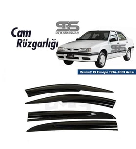 Cam Rüzgarlığı Renault 19 1994-2001 Arası Mügen Tip Piano Black