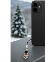 Miyuki Boncuk El Yapımı Kardan Adam Telefon Çarmı - Charm 1