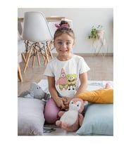 Süngerbob Ve Patrick Baskılı Unisex Çizgi Film Çocuk Tişört (1-12 Yaş)