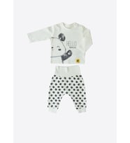 Organik Panda 2'li Takım Ekru