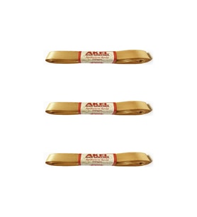 Dar Dokuma Altın Gold Saten Kurdele - 1 Cm. x 10 Metre - 3 Adet
