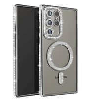 Newface Samsung Galaxy S23 Ultra Joke Simli Magneticsafe Kılıf - Gümüş