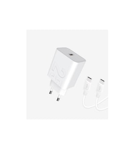 Linktech T459E Eco 25W PD3.0 Şarj Başlığı + Type-C Kablo Seti - Beyaz