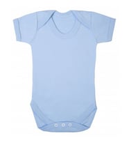 Sema Baby Prematüre Yarım Kol Penye Çıtçıtlı Badi - Mavi (Çok Renkli)