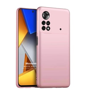 Microsonic Matte Silicone Xiaomi Poco M4 Pro 4G Kılıf Rose Gold