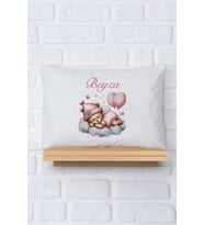 Pia Baby Premium %100 Pamuk İsme Özel Kız Bebek Yastık Kılıfı 35*45 cm 5026-12