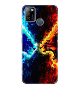 INFINIX Smart 4 5 6 Zero 8 S5 Pro Kılıf Desemli Silikon Red Blue Leon 1714