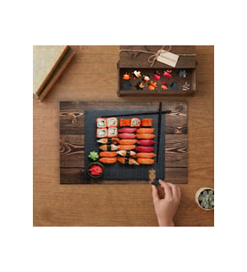 Suşi Çeşitleri - Suşi Tabağı Tasarımı 240 parça Ahşap Puzzle Ahşap Kutuda MP02698