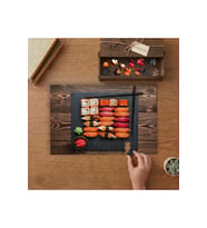 Suşi Çeşitleri - Suşi Tabağı Tasarımı 240 parça Ahşap Puzzle Ahşap Kutuda MP02698