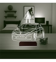 Luvivia Araba Otomobil Bmw Kişiye Özel 3D Lamba - Masa Gece Lambası