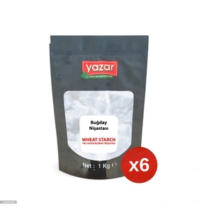 1 Kg x 6 Paket Yazar Buğday Nişastası