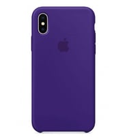 Apple iPhone X Uyumlu Logolu Içi Kadife Altı Açık Lansman Lacivert Silikon Kılıf