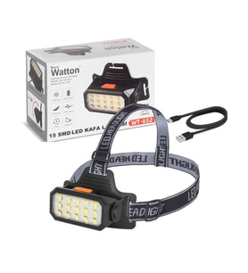 WATTON WT-652 BEYAZ ŞARJLI KAFA LAMBASI