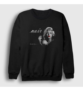 Presmono Unisex Siyah Noir Marilyn Monroe Sweatshirt 39121tt
