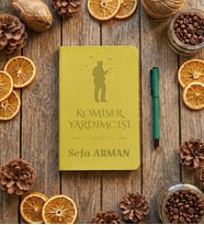 Kişiye Özel Komiser Yardımcısı Defter Polis Günü Hediyesi (Yeşil)