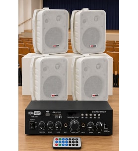 Lastvoice Ekonomi Wall Paket-4W Anfi ve Duvar Hoparlörü Seti (1 ANFİ + 4 HOPARLÖR)