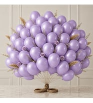 Lila Renk Lateks Metalik Balon (30 cm) - 50 Adet