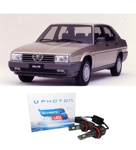 Alfa Romeo 90 Uzun + Kısa Far Ampulü H4 Ultimate Yeni Seri Beyaz 1984-1987