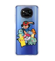 Poco X3 Pro / X3 NFC Uyumlu Pokemon Tasarımlı Şeffaf Telefon Kılıfı