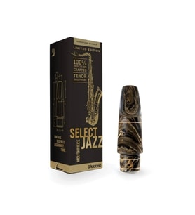 D'Addario MKS-D6M-MB Tenor Saksafon Select Jazz Mermer Desenli (Marble) Ağızlık  Vintage Tını, D6 Açıklık / Medium Chamber, %100 Hassas CNC İşleme Teknolojisi