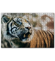 Cakapuzzle Kaplan Saldırıya Hazır  Puzzle Yapboz MDF (Ahşap) (120 Parça)