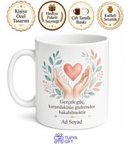 Empati Kurmayı Öğrenenlere Anlayış Temalı Baskılı Porselen Kupa Bardak Hediye